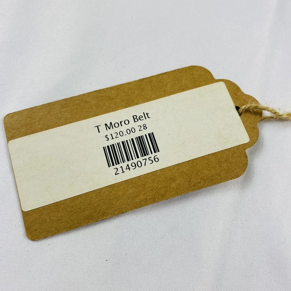 Peter Nappi Brown T Moro Belt Pure Leather Made In Italy Mens Size 28 NWT